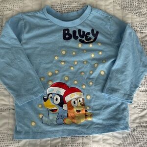 Bluey Kids Long Sleeve Tee - Light Blue size 2T